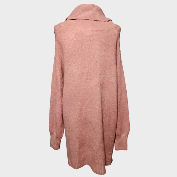 AVA & VIV Rose Gold Long Sleeve Cowl Neck with Gold Shimmer Threads - Picture 3 of 10